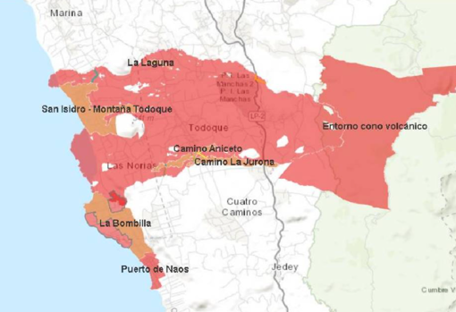 Nueva delimitación de zonas de acceso restringido en La Palma