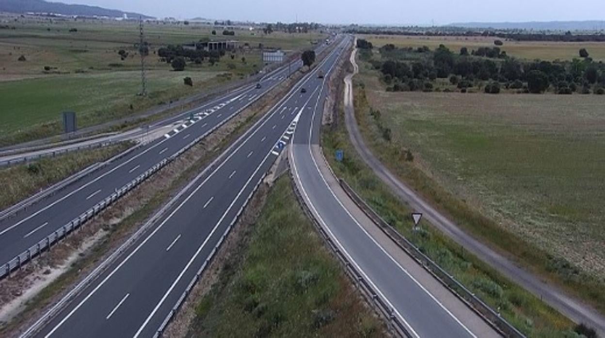 Autovía A-5 cerca del lugar del accidente