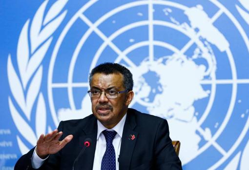 Imagen del director general de la OMS, Tedros Adhanom Ghebreyesus