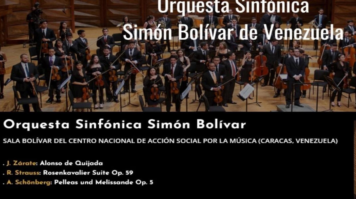 Cartel del concierto que se celebrará en julio en Caracas (Venezuela)