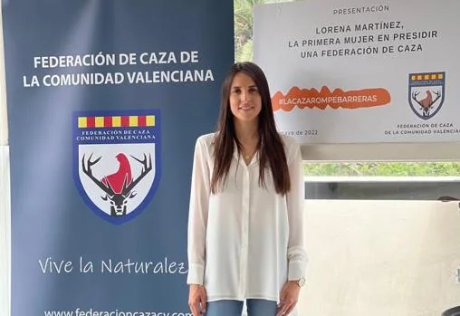 Imagen de Lorena Martínez durante su presentación como presidenta de la Federación de Caza de la Comunidad Valenciana