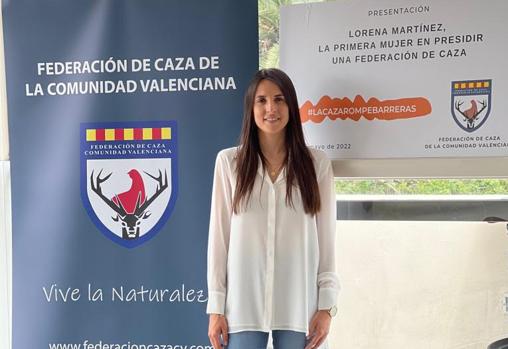 Imagen de Lorena Martínez durante su presentación como presidenta de la Federación de Caza de la Comunidad Valenciana