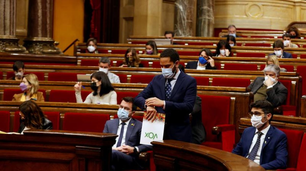 Ignacio Garriga, en el Parlamento de Cataluña, en una imagen del 3 de febrero de este año