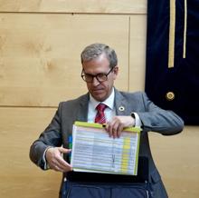 Veganzones, durante la presentación del programa de legislatura de su consejería