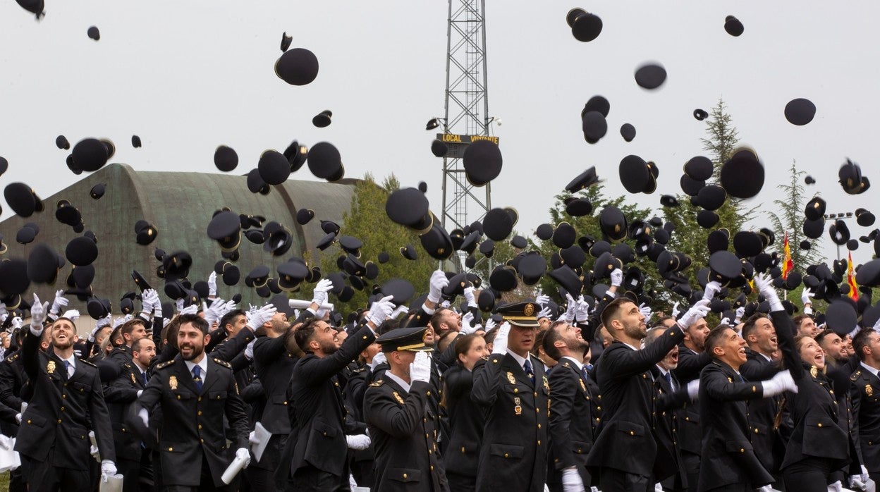 Agentes de la promoción de 2020, en la que la Justicia ha anulado varias preguntas del test de ortografía de la oposición