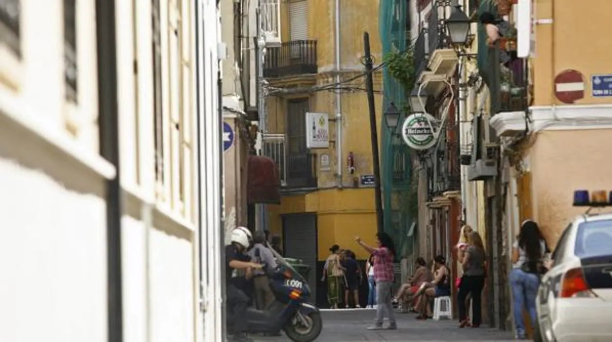 Imagen de archivo de una calle ubicada en el barrio de Velluters de Valencia