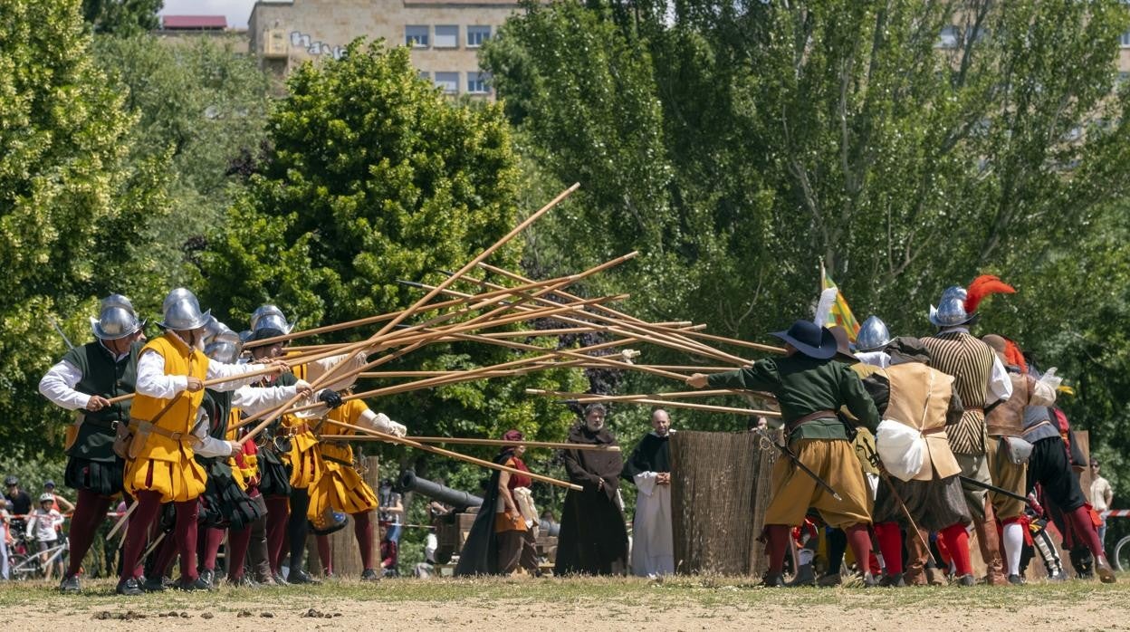 Recreación de la batalla de los Tercios