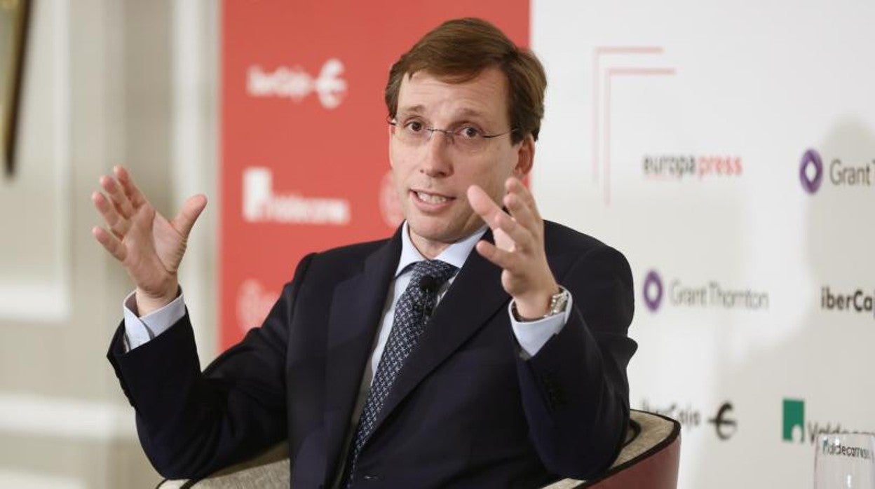 El alcalde José Luis Martínez-Almeida, en el desayuno informativo de Europa Press