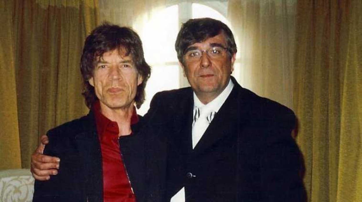 Julián Ruiz, con Mick Jagger