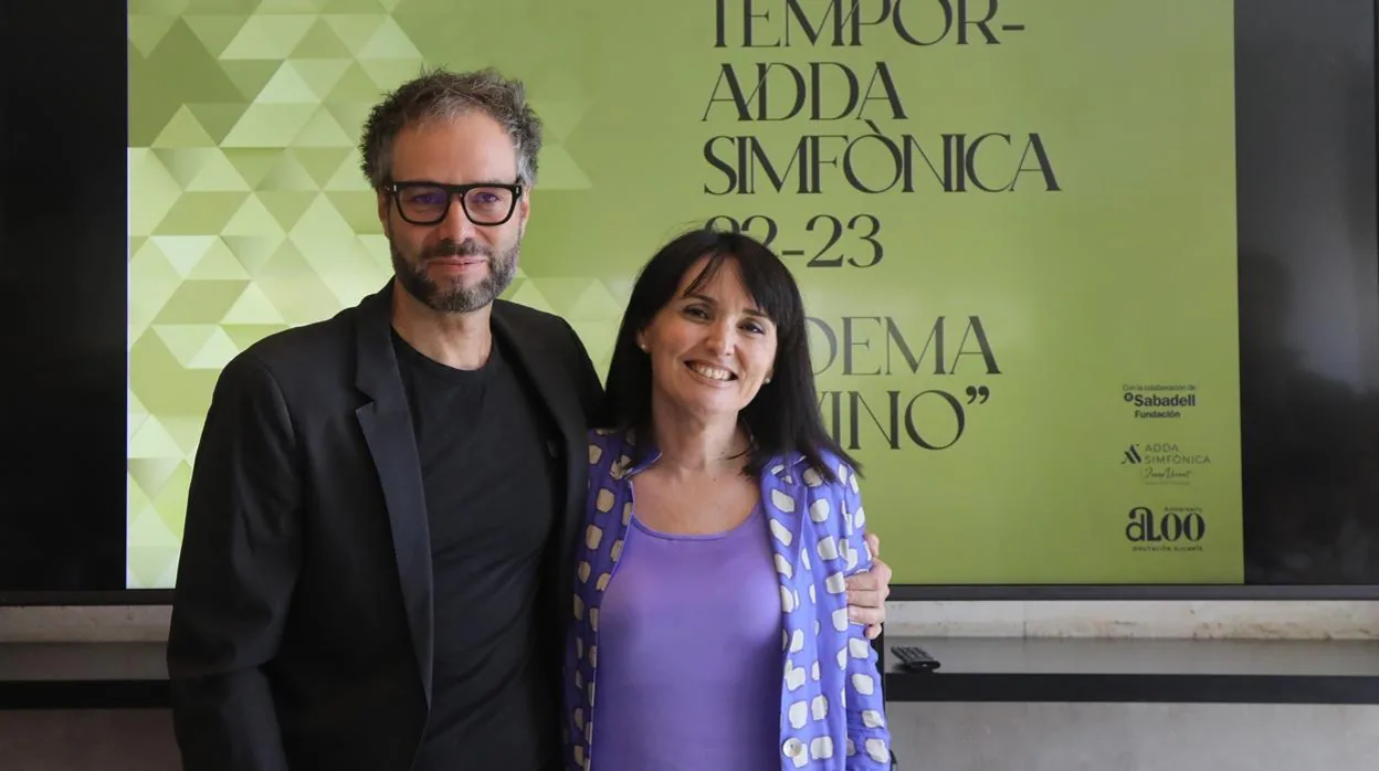 Josep Vicent y Julia Parra, en la presentación de la temporada del ADDA