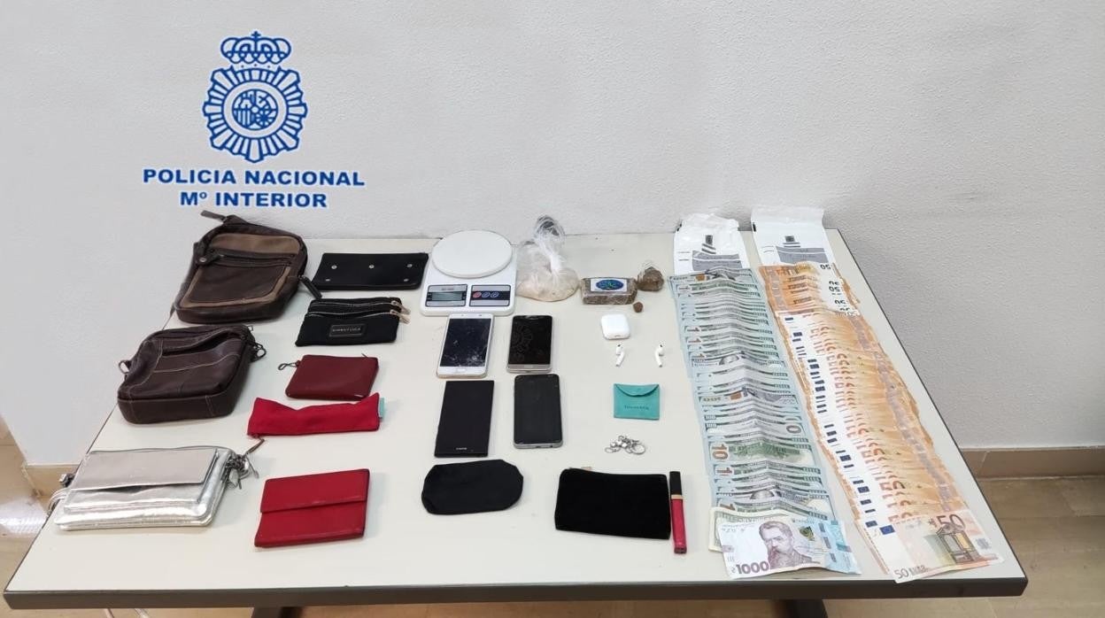 Imagen de las pertenencias de un refugiado ucraniano que sufrió un robo en Alicante