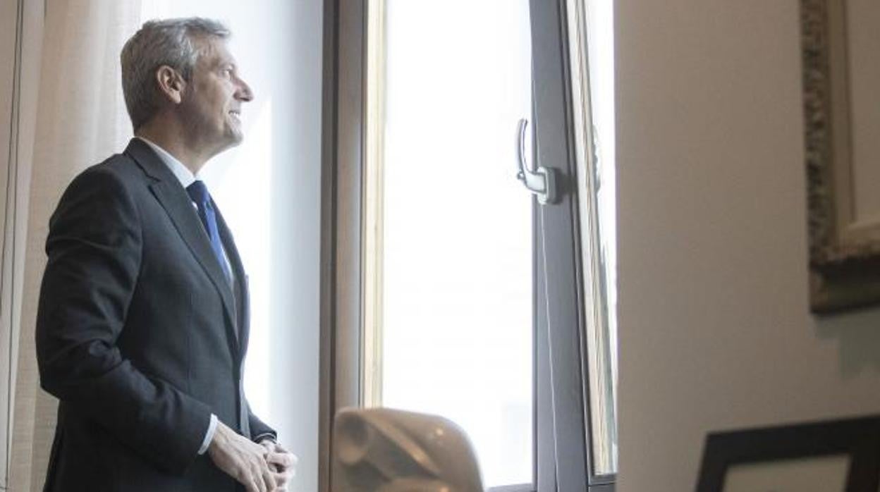 Alfonso Rueda, retratado el pasado viernes en San Caetano