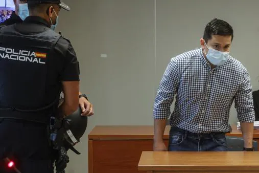 Imagen del acusado tomada este lunes durante el juicio