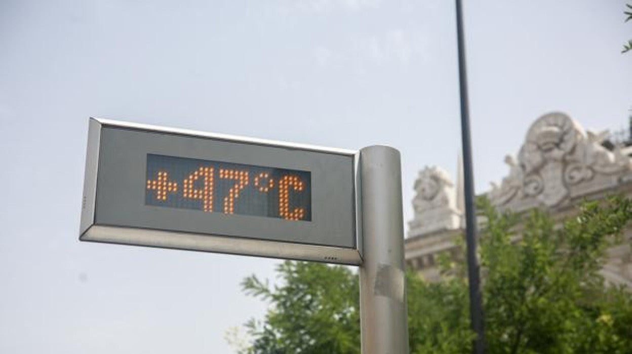 Un termómetro disparado en Madrid