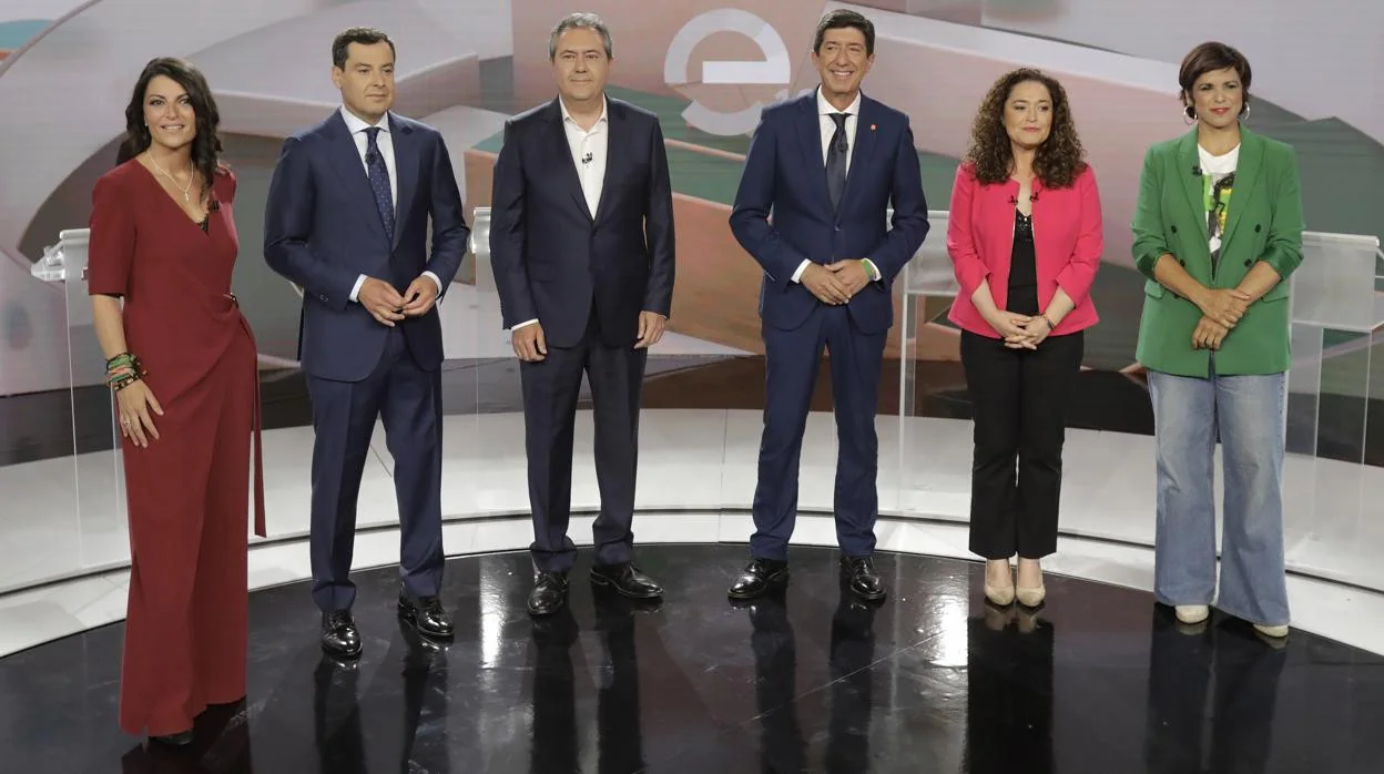 Los candidatos a la presidencia de la Junta de Andalucía que lucharán por convertirse en el ganador el próximo 19-J