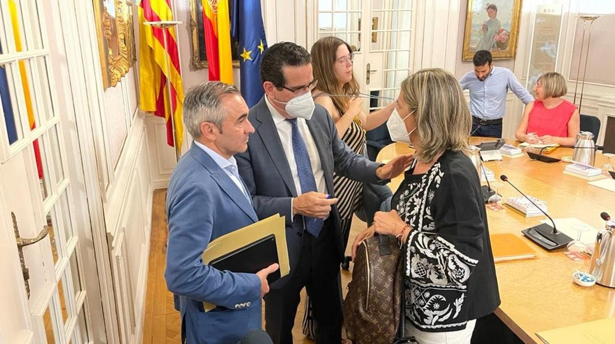 Imagen de diputados del PPCV este martes en la Junta de Portavoces en las Cortes Valencianas