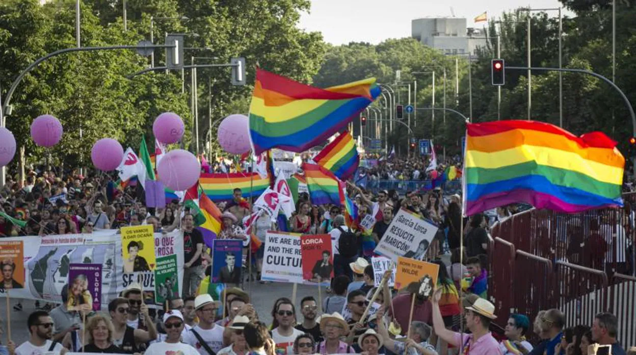Manifestación del Orgullo LGTBI, en el año 2018