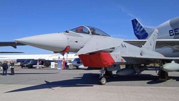 Caza Eurofighter del Ejército del Aire español, en pasado jueves en Berlín
