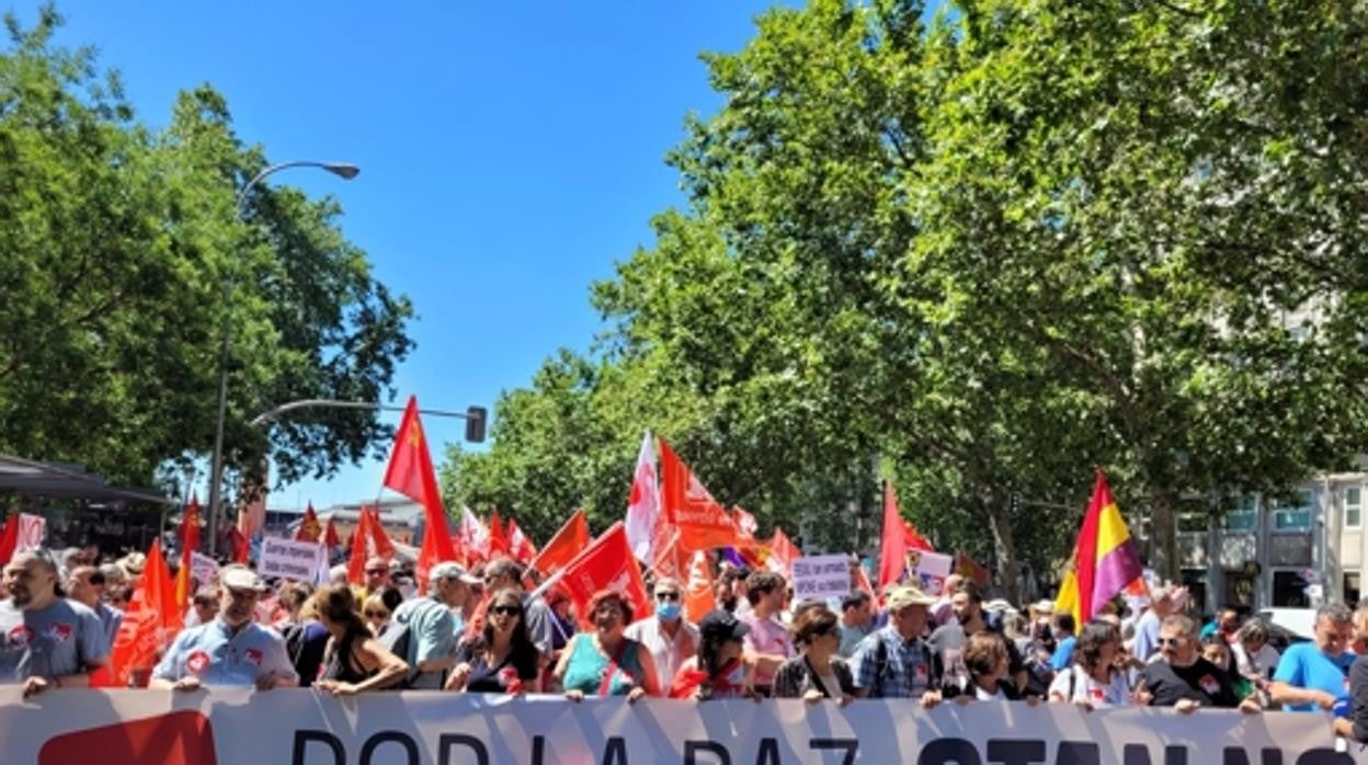 En directo, las protestas contra la OTAN en Madrid