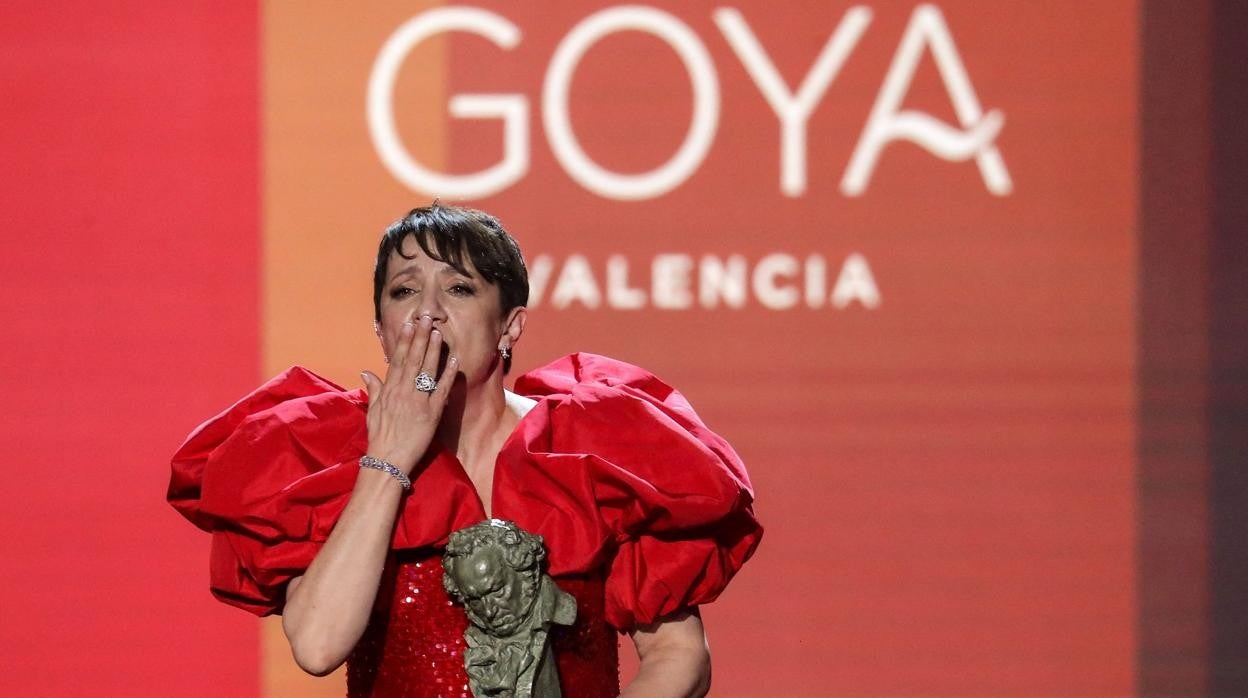 Imagen de la actriz Blanca Portillo en al gala de los Premios Goya celebrada en Valencia