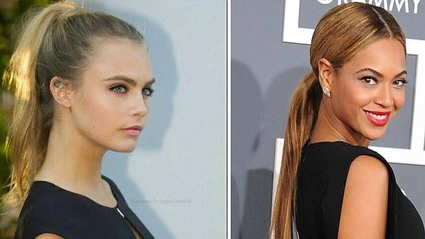 Cara Delevingne y Beyoncé, dos estrellas, dos coletas