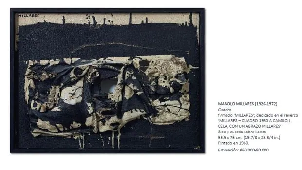 Obra de Manolo Millares que sale a subasta en Christie's París