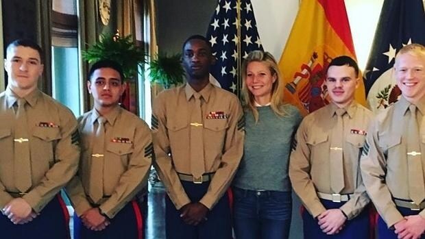 Gwyneth Paltrow en la embajada de Estados Unidos en Madrid