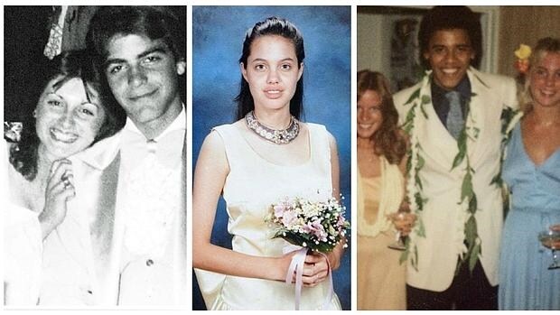 George Clooney, Angelina Jolie y Barack Obama en su graduación