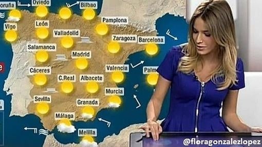 Flora González da el tiempo los fines de semana en Mediaset