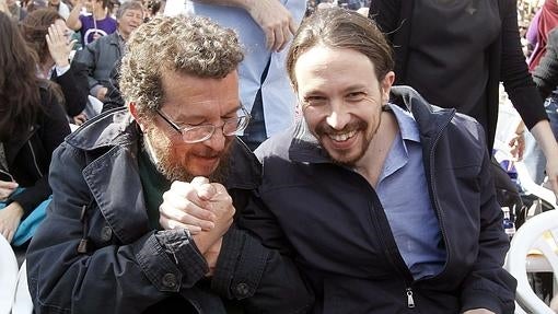 Pablo Iglesias y su padre, Javier