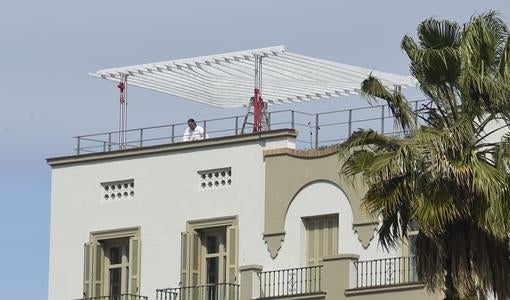 Vista exterior del ático de Banderas