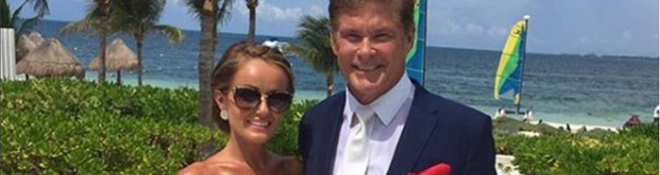 Daviid Hasselhoff y Hayley Roberts no dudan en compartir su felicidad a través de las redes sociales