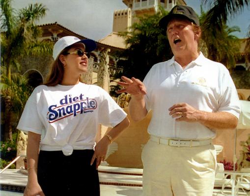 Alicia Machado y Donald Trump en 1997