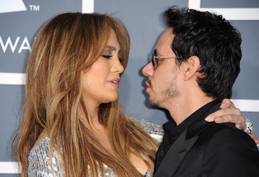 Jlo y Anhotny en un evento antes de separarse