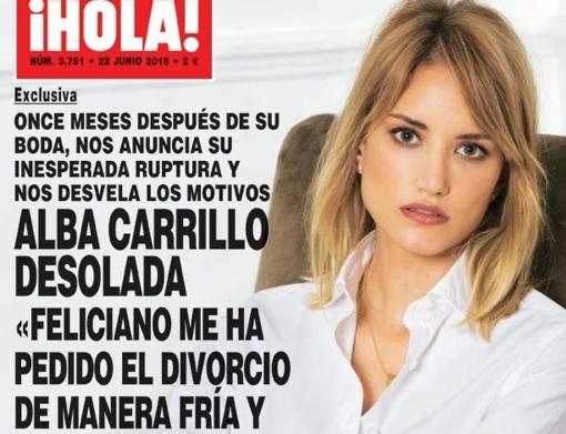 Portada donde daba la exclusiva de su divorcio