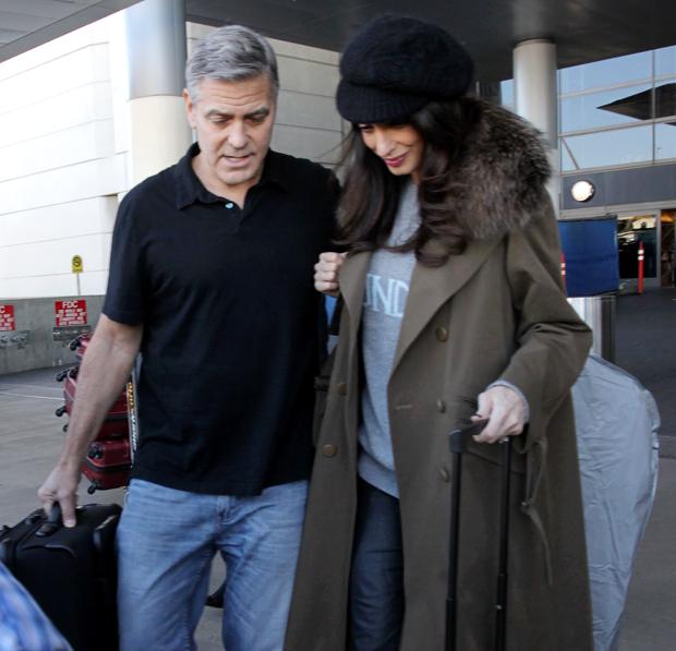 George Clooney y Amal ya no ocultan el embarazo