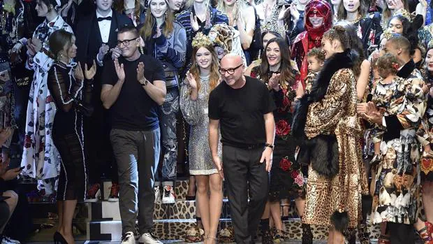 El fin de fiesta de Stefano Gabbana y Domenico Dolce durante la presentación de su colección en Milán