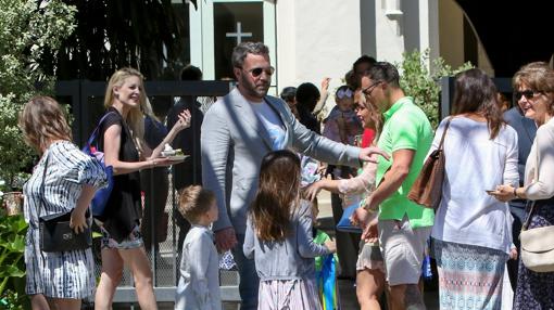 Ben Affleck, junto a sus hijos