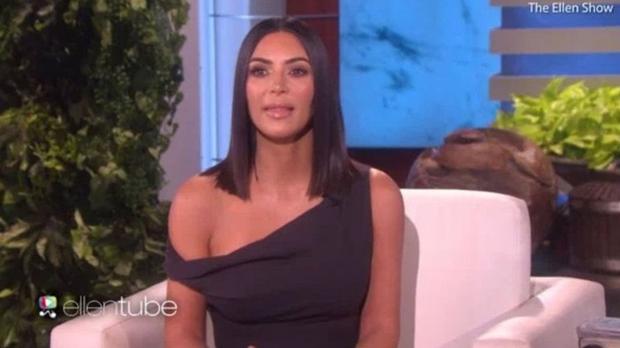 Kim Kardashian, durante su intervención en el programa «The Ellen show»