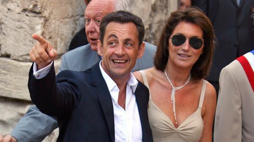 Nicolas Sarkozy y su segunda esposa, Cécilia Ciganer