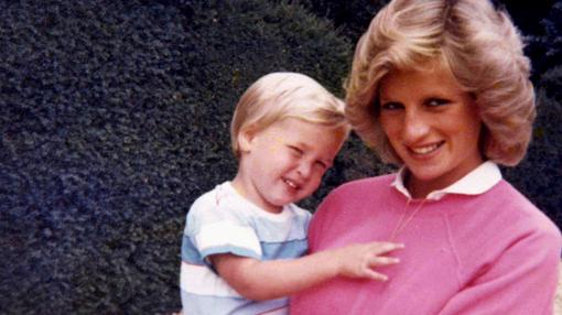 La Princesa Diana con el Príncipe Guillermo