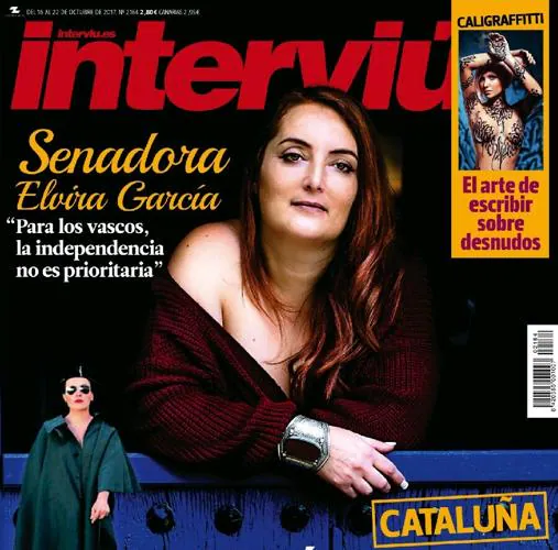 Elvira García, la senadora desterrada de Podemos, semidesnuda en la portada de «Interviú»