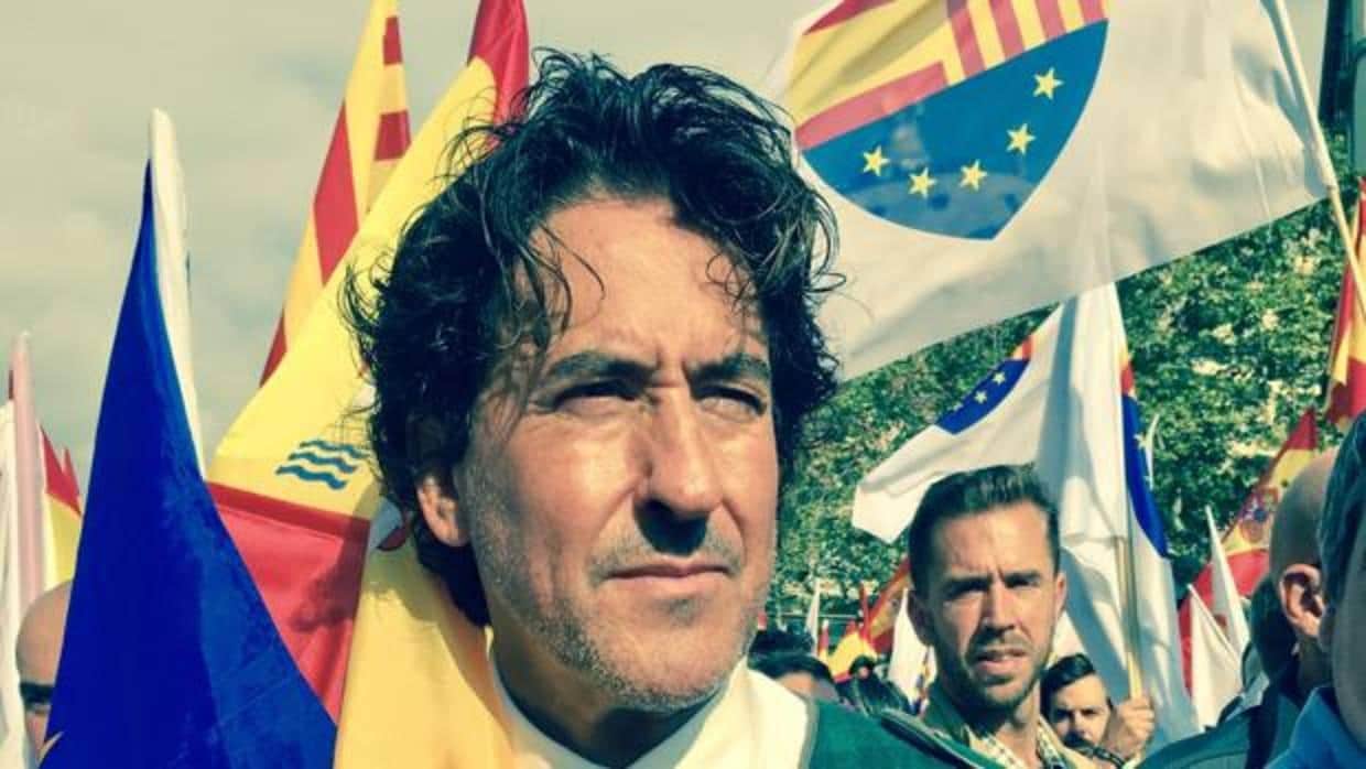 Álvaro de Marichalar, en la manifestación organizada en Barcelona por Sociedad Civil Catalana