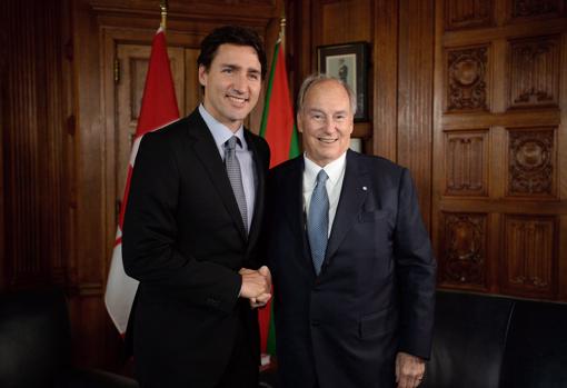 Justin Trudeau y el Aga Khan