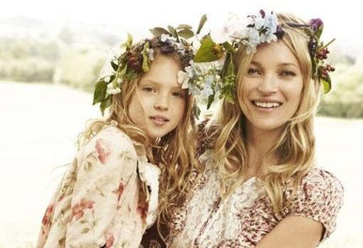 Kate Moss junto a su hija