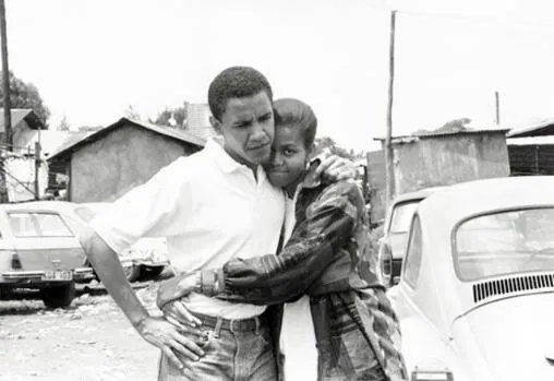 Michelle y Barack Obama al principio de su noviazgo
