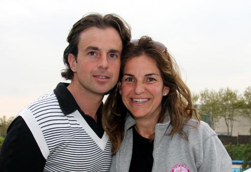 Arantxa Sánchez Vicario y Josep Santacana