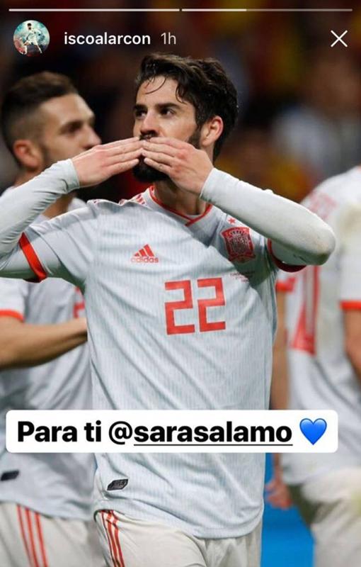 La tierna declaración de amor de Isco a Sara Sálamo