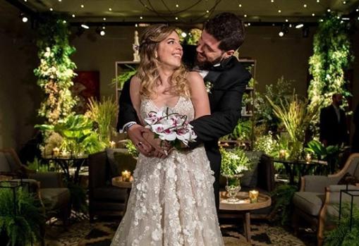 Alma Maradona y Andrés Caldarelli, el día de su boda, el pasado marzo