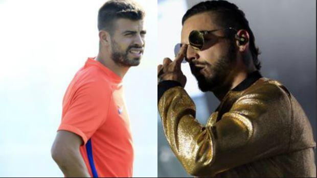 El tenso encuentro entre Piqué y Maluma